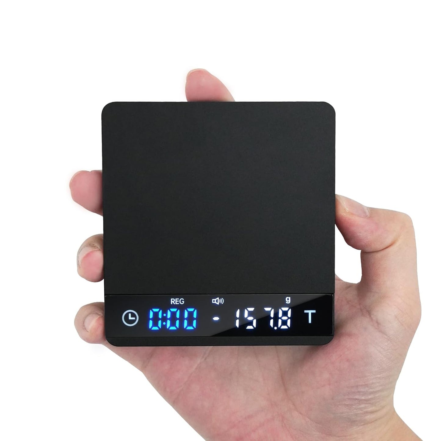 Coffee Scale, Espresso Scale, Weigh Digital Kitchen Scale with Timer, 2kg/0.1g Rechargeable Scale, Ratios & Flow Rate Display, Barista-Grade for Pour-Over, Espresso, French Press – Black