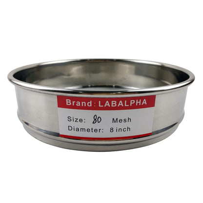LABALPHA 120 Mesh Lab Sieves, #120 Mesh Test Sieve, 8'' Diameter, 304 Stainless Steel Wire Cloth (0.125mm)