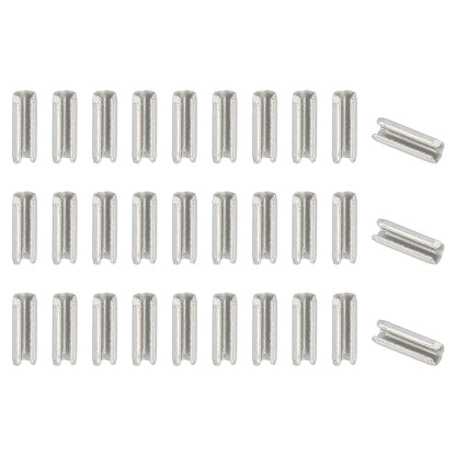 PATIKIL Slotted Spring Pin, 50 Pcs 1/8" x 3/4" (3.2mm x 20mm) 304 Stainless Steel Split Roll Pins Spring Dowel for Home Improvement Automotive Machine Repair, Silver - Colors A