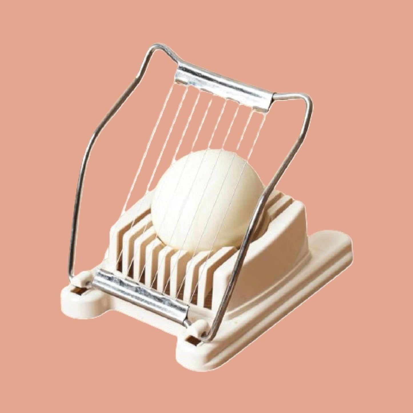 Japanese Egg Slicer Stainless Steel Wire Cutter – Hard-Boiled Egg, Tomato, and Fruit Slicer, Compact BPA-Free Kitchen Tool, Made in Japan Food Prep Utensil