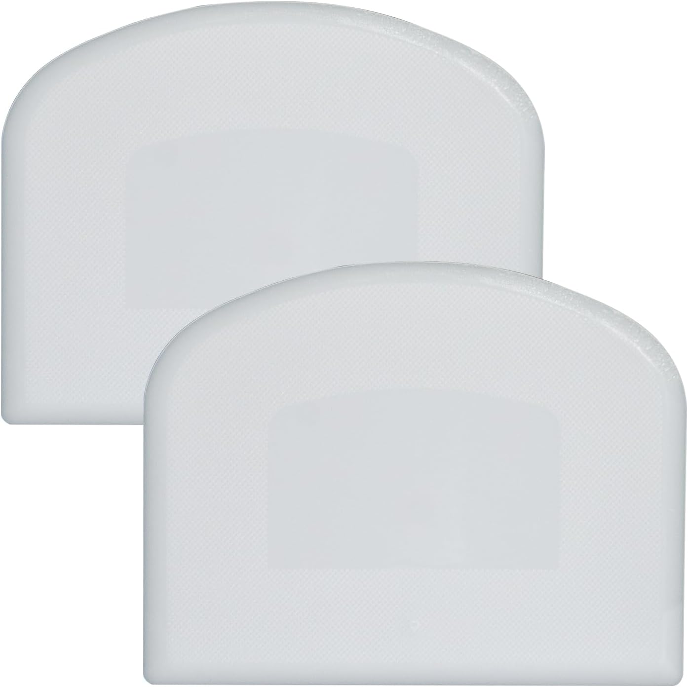 Dough Scraper, Sourdough Bread Baking Supplies, Pizza Cutter, Bowl Scraper, Plastic Dough Scraper, for Non-Slip Bakeware Decorating Tools, Sculpting, Bread Dough (2, White+ Green)