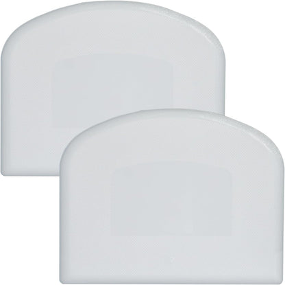 Dough Scraper, Sourdough Bread Baking Supplies, Pizza Cutter, Bowl Scraper, Plastic Dough Scraper, for Non-Slip Bakeware Decorating Tools, Sculpting, Bread Dough (2, White+ Green)