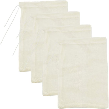 Cheesecloth Bags for Straining,Reusable Cold Brew Coffee Cheese Cloths Strainer,Large Nut Milk Tea Juice Bag,100% Natural Cotton Fine Mesh Filter Bags (X-Small,10 PACK)