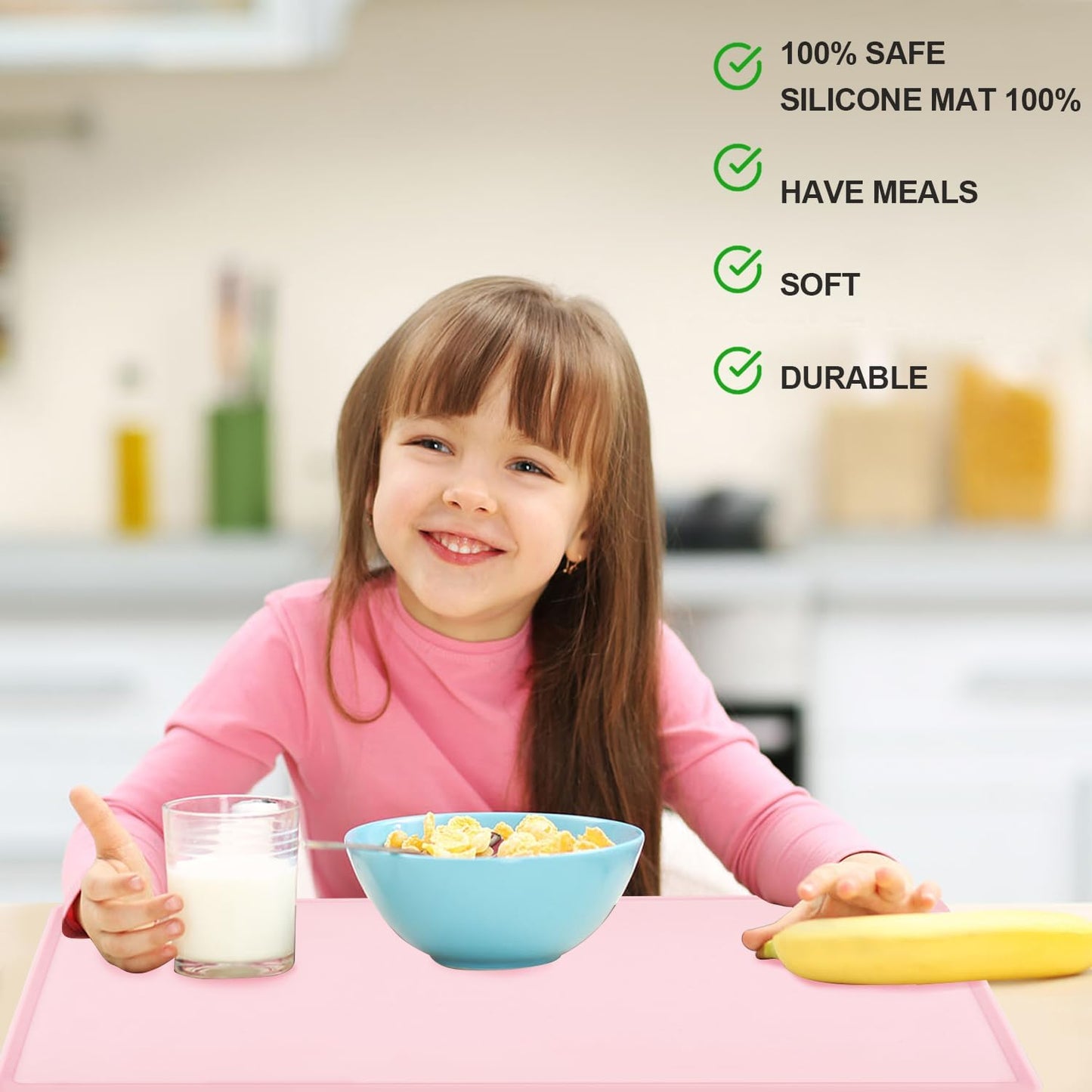 Standard Silicone Mat,Black Baking Mat-Food Grade Kids Dinner Table Placemat Non Slip Counter Mat with Raised Edges Heat Resistant Mat for Air Fryer Nonstick Pastry Dough Mat(1 Pack 23.6'' x 15.7'')