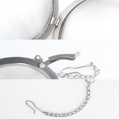Fu Store 2pcs Stainless Steel Mesh Tea Ball 2.1 Inch Tea Strainers Teas Infuser Strainer Filters for Teas