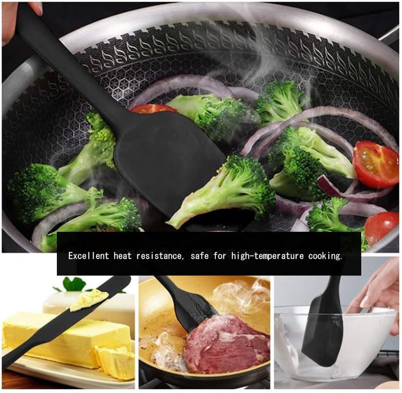 6-Piece Silicone Spatula Set | One-Piece Seamless | Heat-Resistant | Nonstick Safe (Pink)