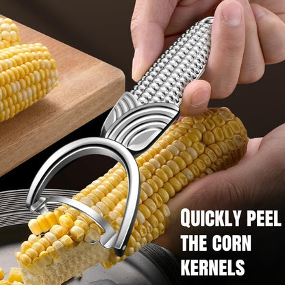Corn Prep Peeler,Corn on the Cob Stripper Tool/Wider non-slip Handle/10-year Rustproof/Durable and efficient.