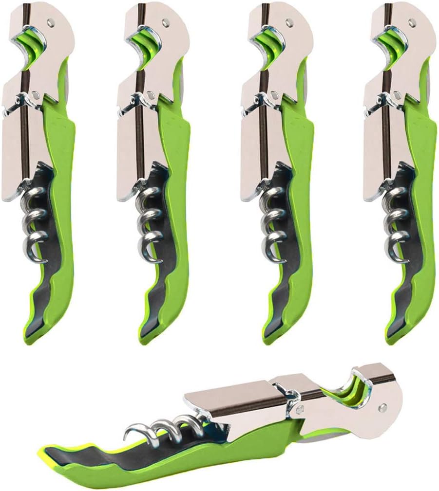 Kit-Home Professional Waiter Corkscrew Wine Openers Set (4 PCS),Upgraded with Heavy Duty Stainless Steel Hinges Wine Key for Restaurant Waiters, Sommelier, Bartenders