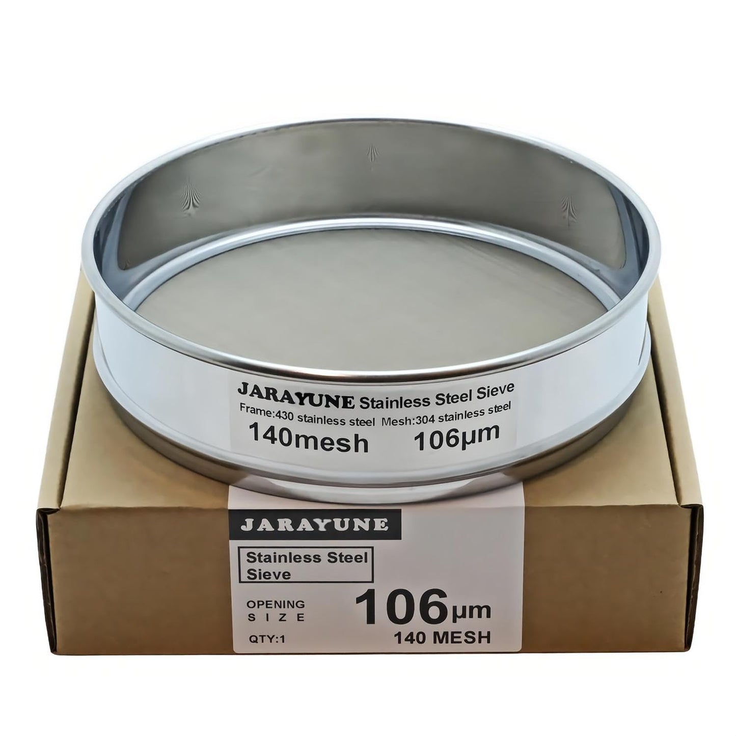 18 Mesh Stainless Steel Lab Sieve, Sturdy 8Inch(20.5cm) Sifter, Fine Mesh Sieve Strainer for Powder Pellet Flour Liquid Filtration-Lab Industrial DIY Household Use