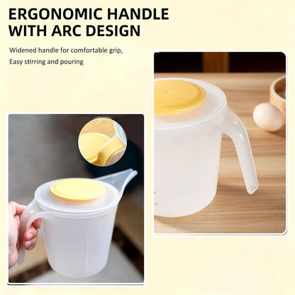 1500ML Measuring Funnel Pitcher, Measuring Cup With Long Spout, Large Capacity Funnel Cake Dispenser For Bakeware, Pancake, Batter, Muffin, Soap Making Supplies, Watering