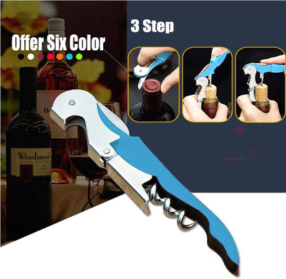 Kit-Home Professional Waiter Corkscrew Wine Openers Set (4 PCS),Upgraded with Heavy Duty Stainless Steel Hinges Wine Key for Restaurant Waiters, Sommelier, Bartenders