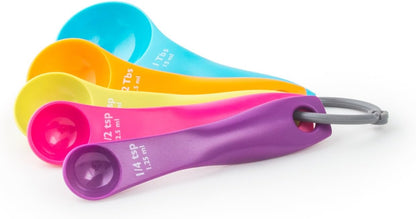 Fox Run Measuring Cup Set, 1/8 cup to 1 Cup, Multicolored 4 Cup Measuring Set