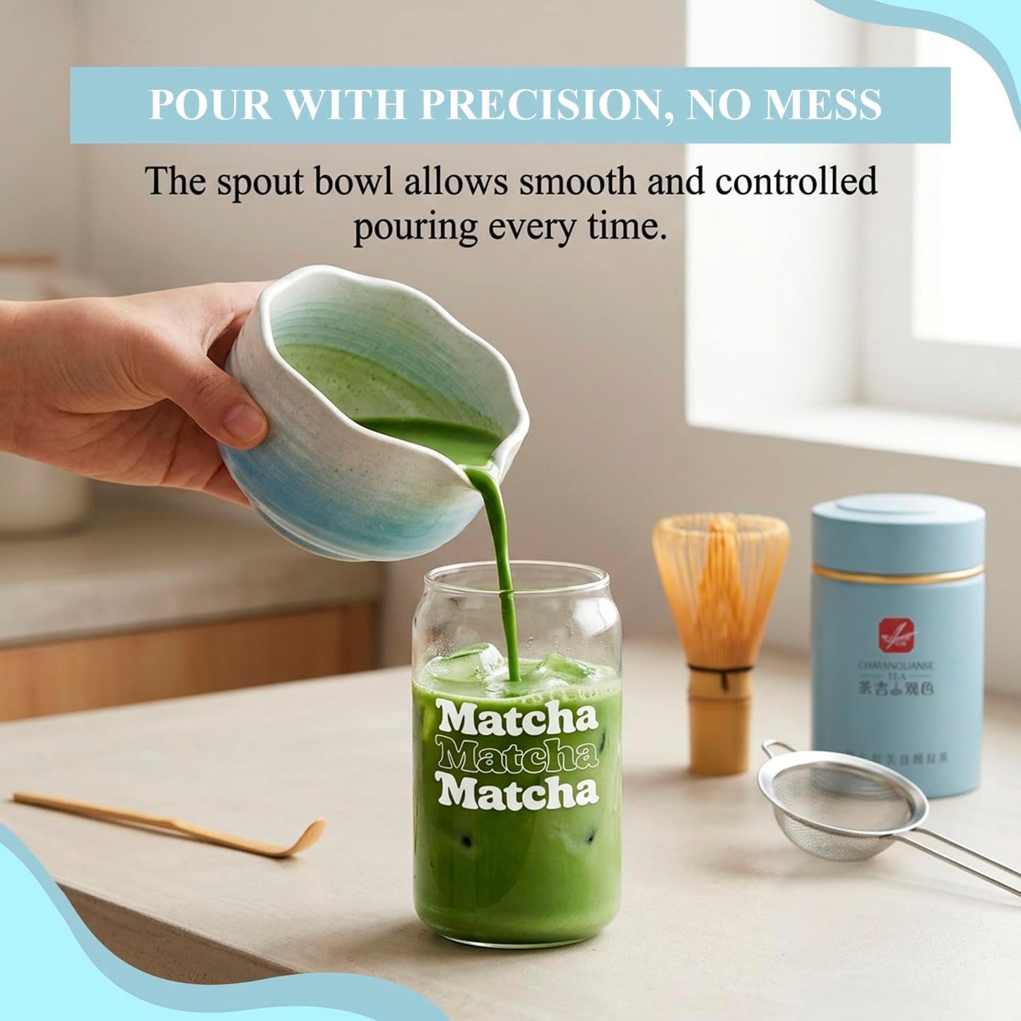 BARISTA EMPEROR® MATCHA WHISK SET PREMIUM 11pcs - Professional Matcha Kit Set with Matcha Bowl, Matcha Whisk, Milk Frother, Spoon, Sifter, Scoop, Stand, Cup, Tea Mat, Cloth - Matcha Bowl Set