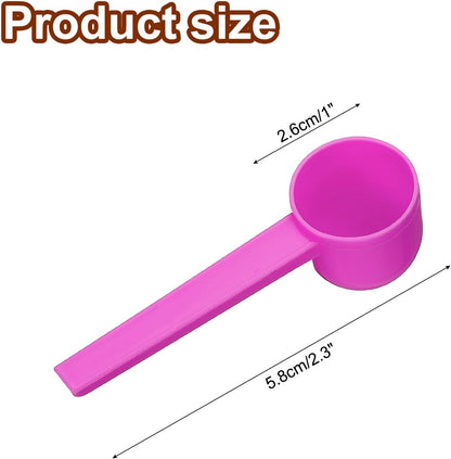 uxcell Measuring Spoons, Plastic Coffee Scoops Teaspoon for Coffee Bean Spices Sugar Salt Powder Pink