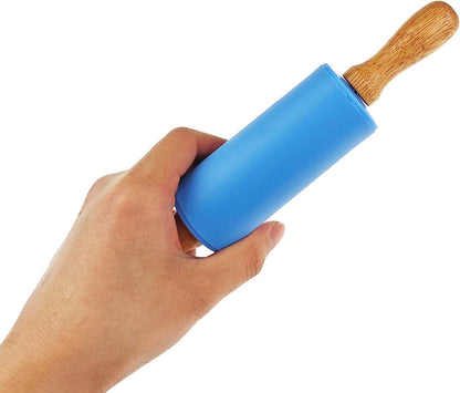 2 Pack Small Rolling Pin for Kids, Kids Rolling Pin for Home Kitchen (9 Inch)