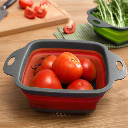 Easy Storage Folding Kitchen Strainer - Collapsible Colander - 7.25" x 9.5" x 3" in size