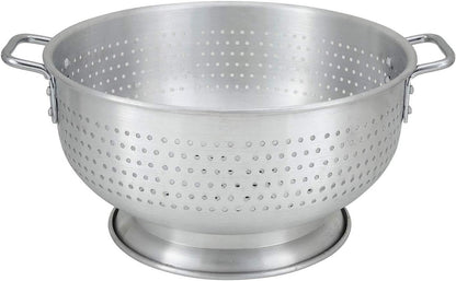 Winco Aluminum Colander with Base, 8-Quart, Medium