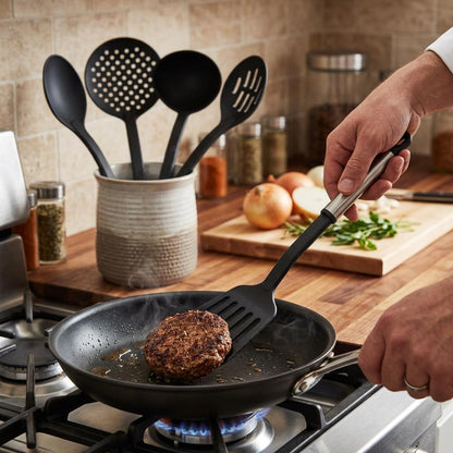 Farberware Kitchen Utensil Gift Set, 4-Piece Silicone & Plastic Tools with Whisk, Spatula, Spoon Spatula & Basting Brush, Heat Resistant Kitchen Gadget Set, Dishwasher Safe
