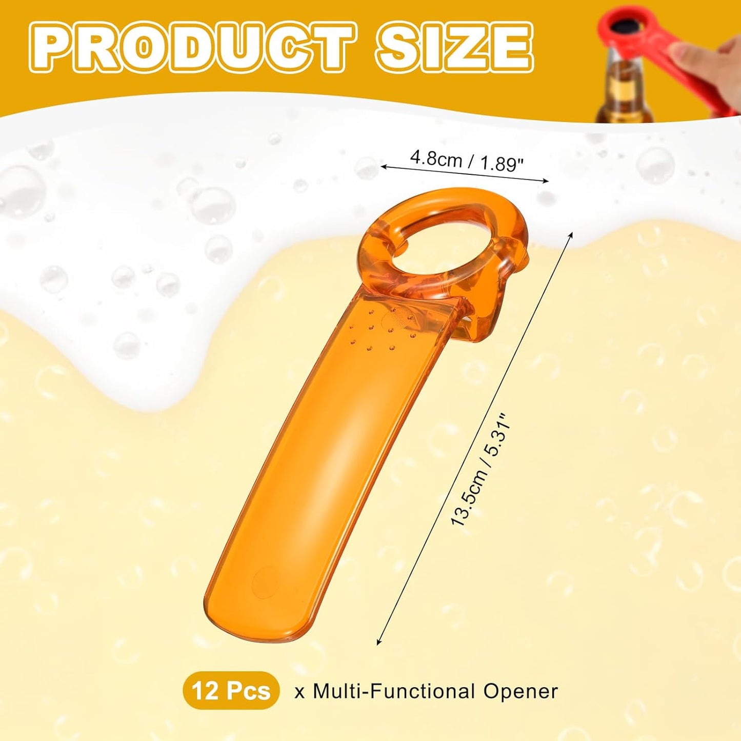 uxcell 2 Pcs Jar Key Lid Opener, Plastic Jar Lid Opener Easy Grip Multifunctional Durable Can Open Tool for Elderly Seniors Women Weak Hands Easy-use by Anyone, Orange/Sky Blue