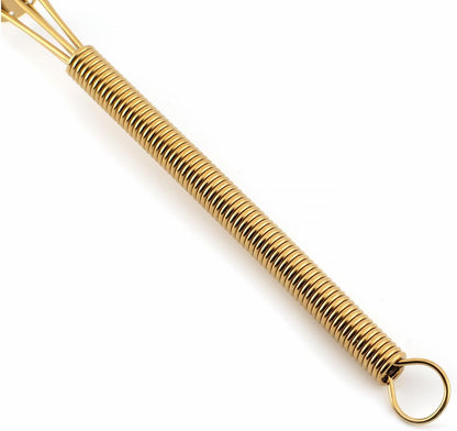Mini Whisks 7 inch 4Pcs Stainless Whisk, Hand Egg Mixer for Flour Cake Egg, Kitchen Cooking Baking Use Whisk （Gold）