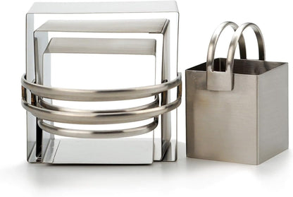 RSVP International Endurance Round Biscuit Cutters - Stainless Steel, Set of 4 | Nest for Easy Storage | For Cutting Thick or Thin Dough | Professional | High Handle Arch