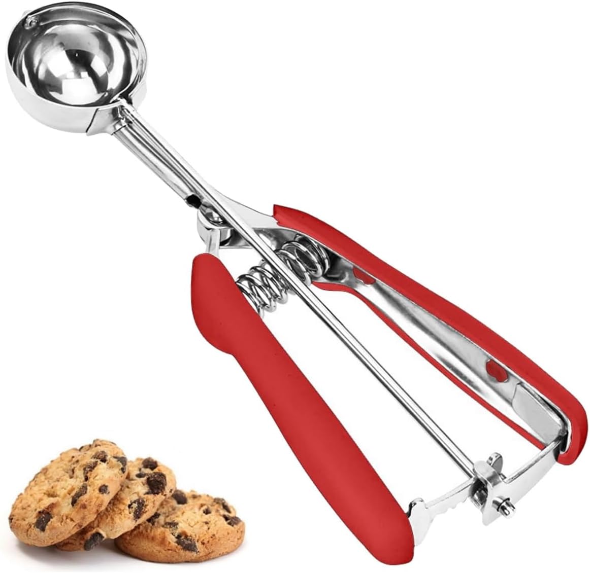 Cookie Scoop, Ice Cream Scoop, 1Tbsp/15 ml/0.5oz Cookie Scoops for Baking, 18/8 Stainless Steel Cookie Scooper for Baking, Ice Cream Scooper with Trigger Release, Cookie Dough Scoop with Non-slip Grip