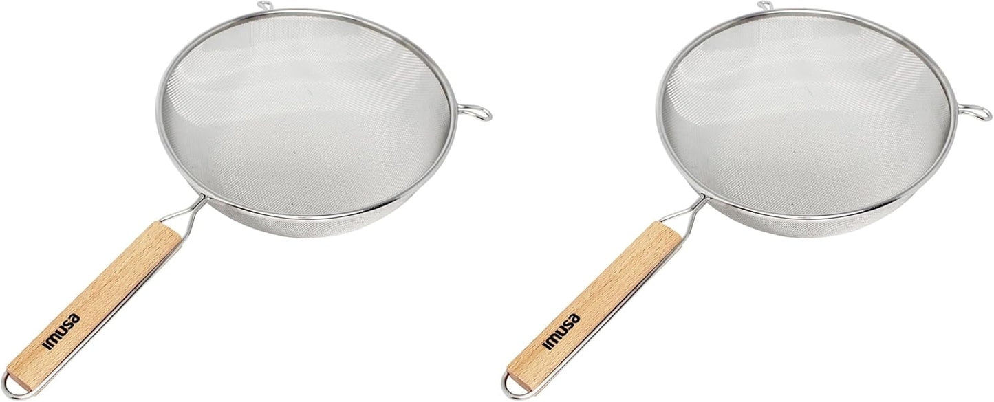 IMUSA IMU-71133W Plastic Strainer, Black, 6-Inch,1 Count (Pack of 1)