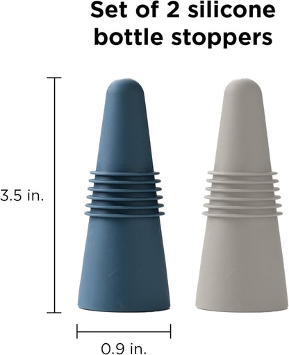 Rabbit W6121 Bottle Stoppers Set of 4, Multicolor Wine Bottle Caps to Preserve Freshness, Stylish and Durable, Perfect for Parties and Gifts