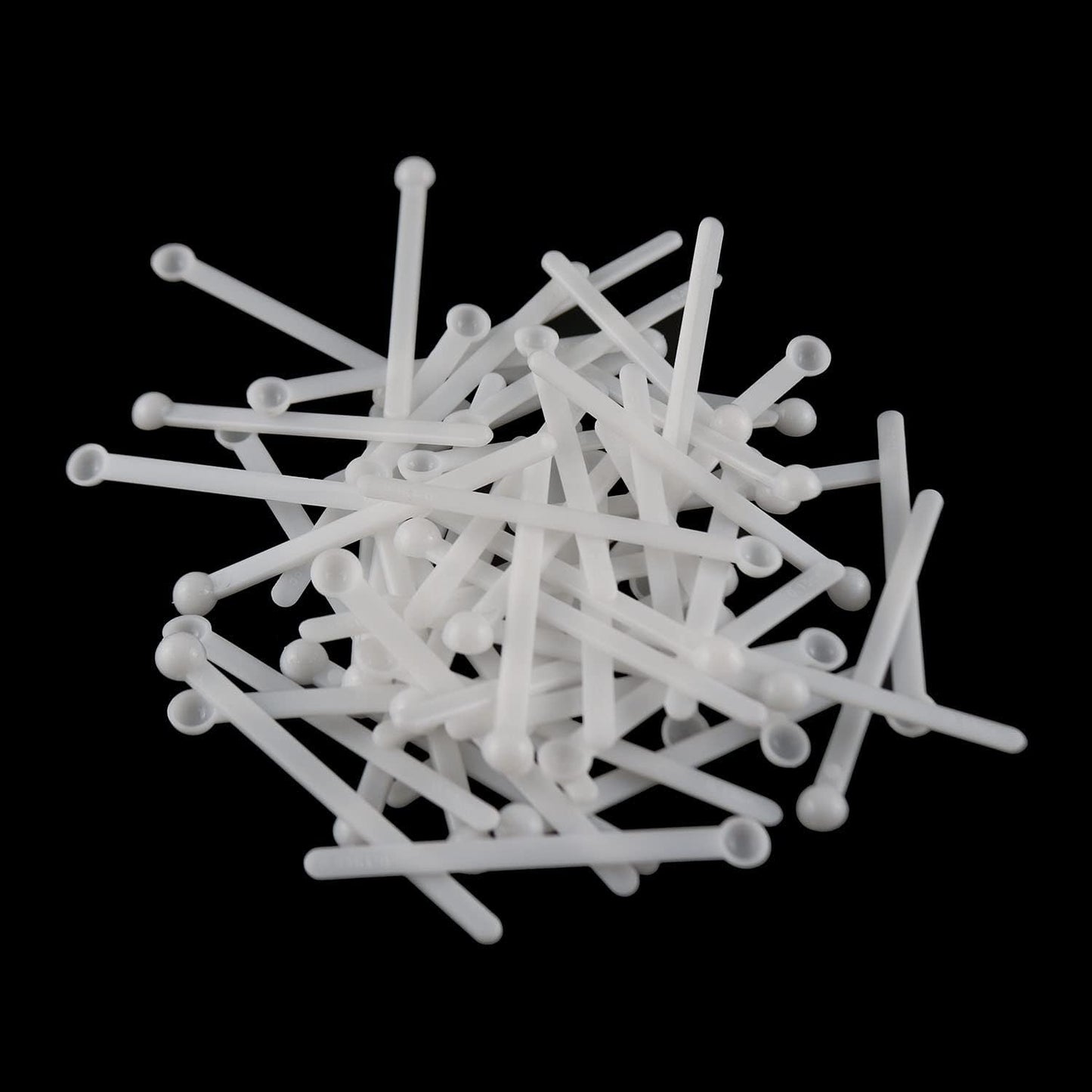 MEETOOT 50pcs 0.15ml Static-Free Micro Scoop Mini Milligram Measuring Spoons, White