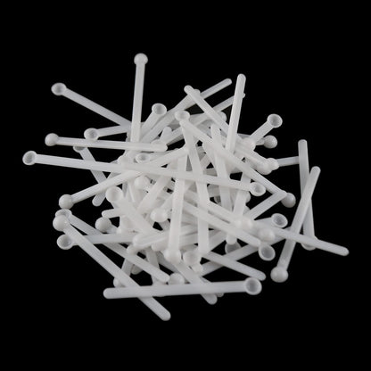 MEETOOT 50pcs 0.15ml Static-Free Micro Scoop Mini Milligram Measuring Spoons, White