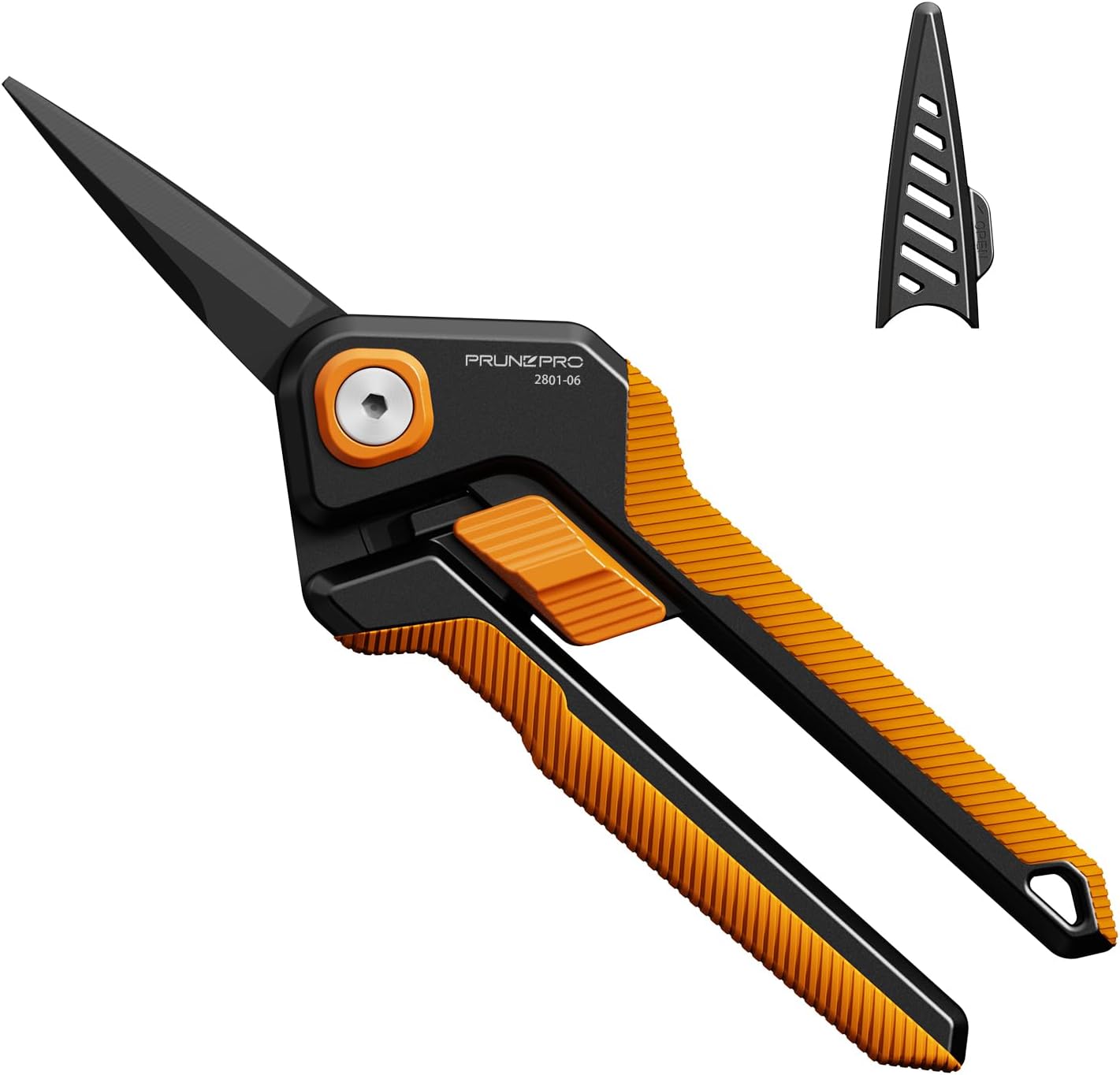 PrunePro Garden Scissors Pruning Shears Sharp Stainless Steel Non-Stick Teflon Coating Blade for Precise Cuts Garden Snip Bonsai Clippers for Plants Rose Flower