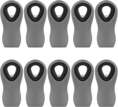 10PCS Magnetic Chip Clips Airtight Seal Reusable Black Bag Clips for Food Storage Heavy Duty Plastic Food Clip for Refrigerator,Fridge,Snack, Kitchen,Bread Bag,Garden,Clothes Pins,Home Decor