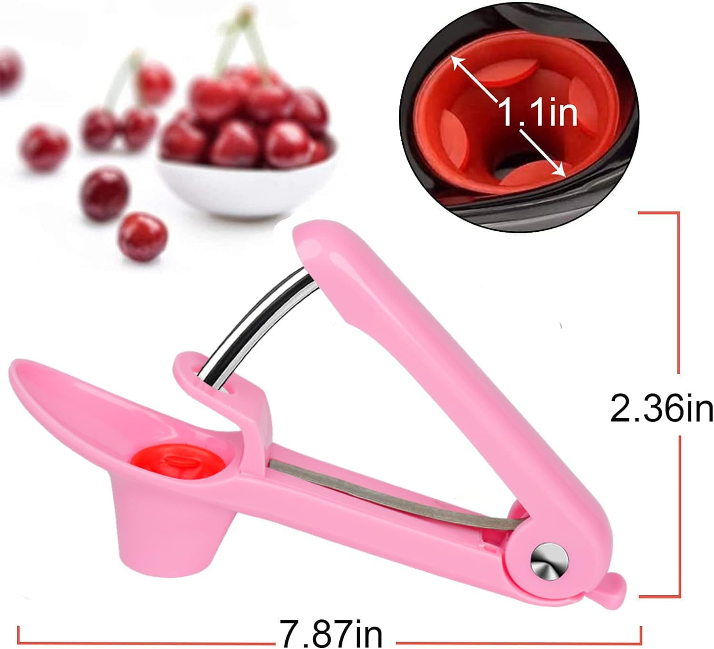 Cherry Pitter Tool Pit Remover, Multiple Cherry Seed Remover, 7 Holes Cherry Stoner Pitter Quick Release, Multiple Cherry Pit Remover Cherries Jam