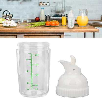 Yosoo Health Gear Salad Dressing Shaker 200ml, Leakproof Sauce Dispenser Bottle With One-Handed Lever Lid For Kitchen Oil Vinegar And Marinade Storage