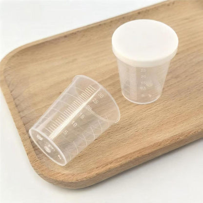 Plastic Measuring Cups, 100ml, Set of 15, for Liquid Measurement and Scientific Experiments