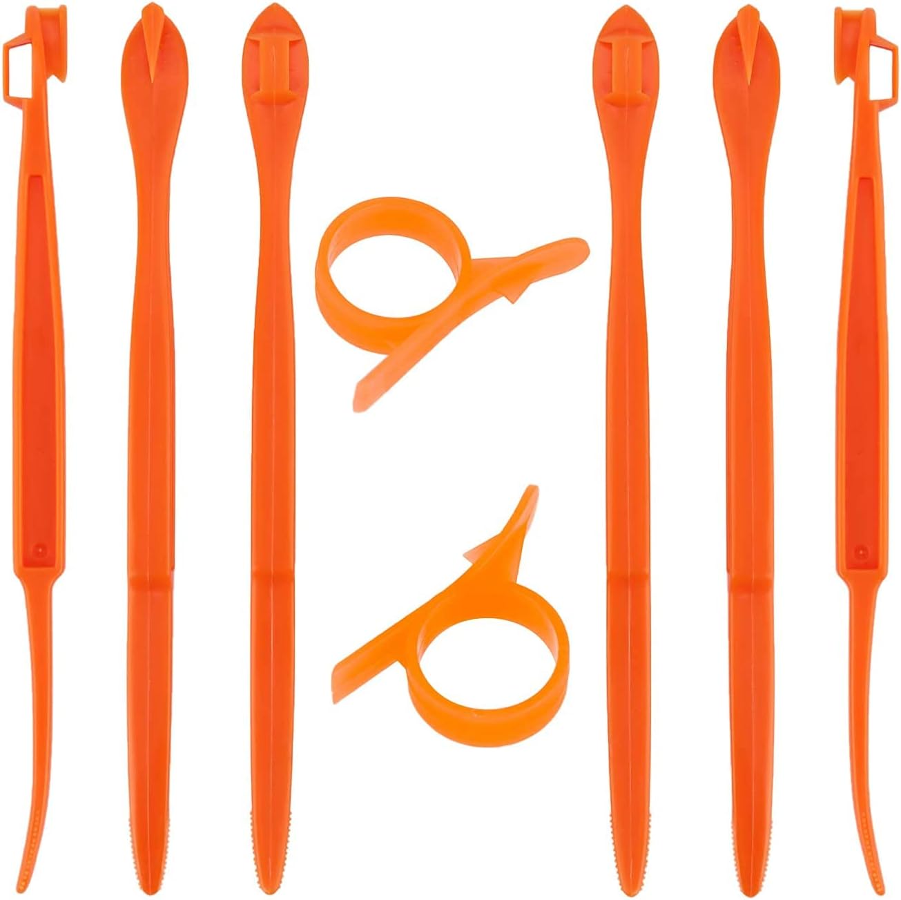 LUTER Orange Peeler Citrus Remover Plastic Slicer Cutter Easy Fruit Opener Kitchen Gadget for Orange, Avocado (Orange)