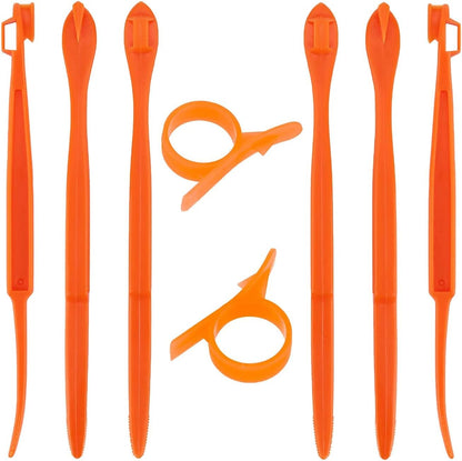 LUTER Orange Peeler Citrus Remover Plastic Slicer Cutter Easy Fruit Opener Kitchen Gadget for Orange, Avocado (Orange)