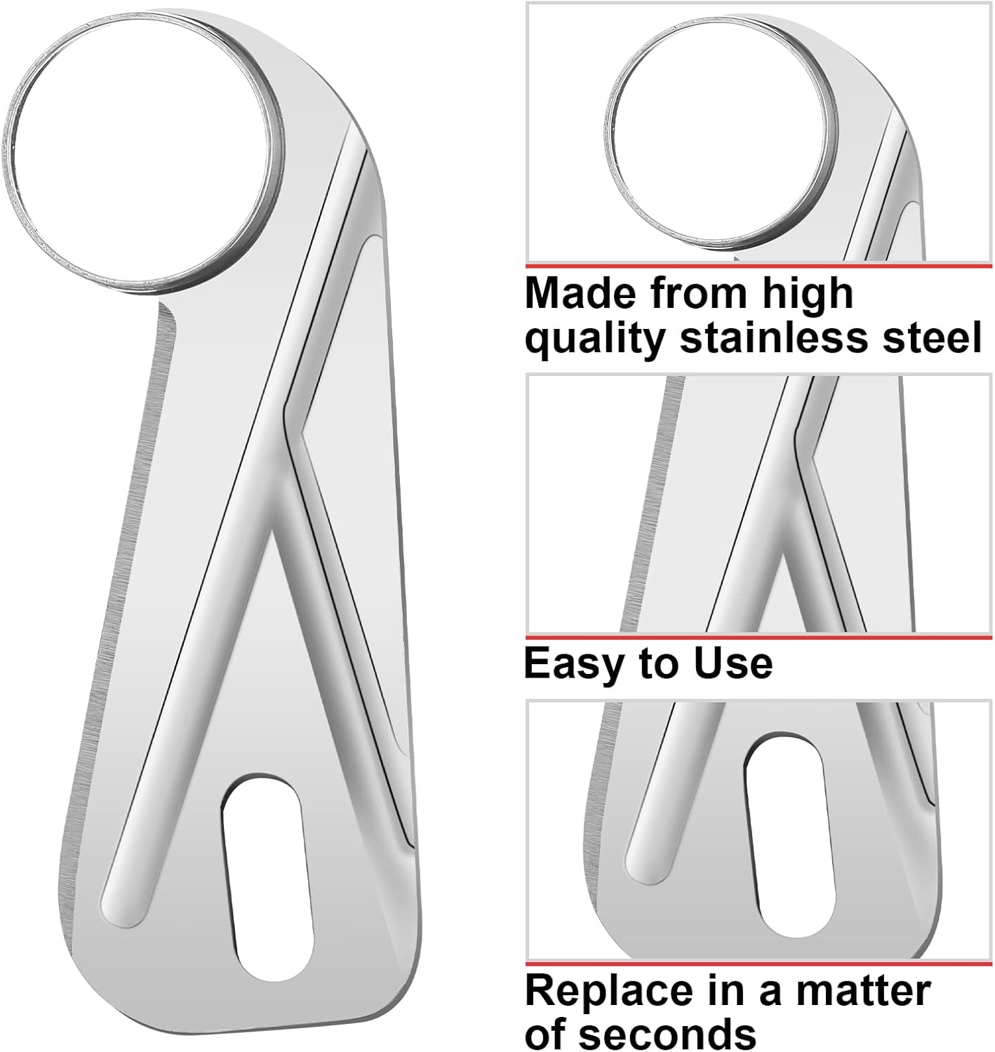 Jutom Universal Apple Peeler Replacement Blade Apple Peeler and Corer Stainless Steel Cutter Blades for Kitchen Home Restaurant(3 Pcs)
