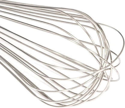 Soro Essentials- 14" Stainless Steel Piano Wire Whip- Thin Flexible Wire Whisk for Whisking Cooking Beating Blending Stirring Ingredients Mixing Sauces Baking Tools Cake Bread Pizza Pastry Biscuits