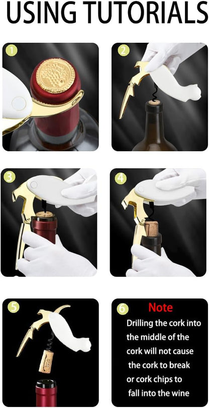 Unique Fish Corkscrew, Professional Waiters Corkscrew Wine Key Bottle Opener,Manual Wine Key for Servers, Waiters, Bartenders and Home Use