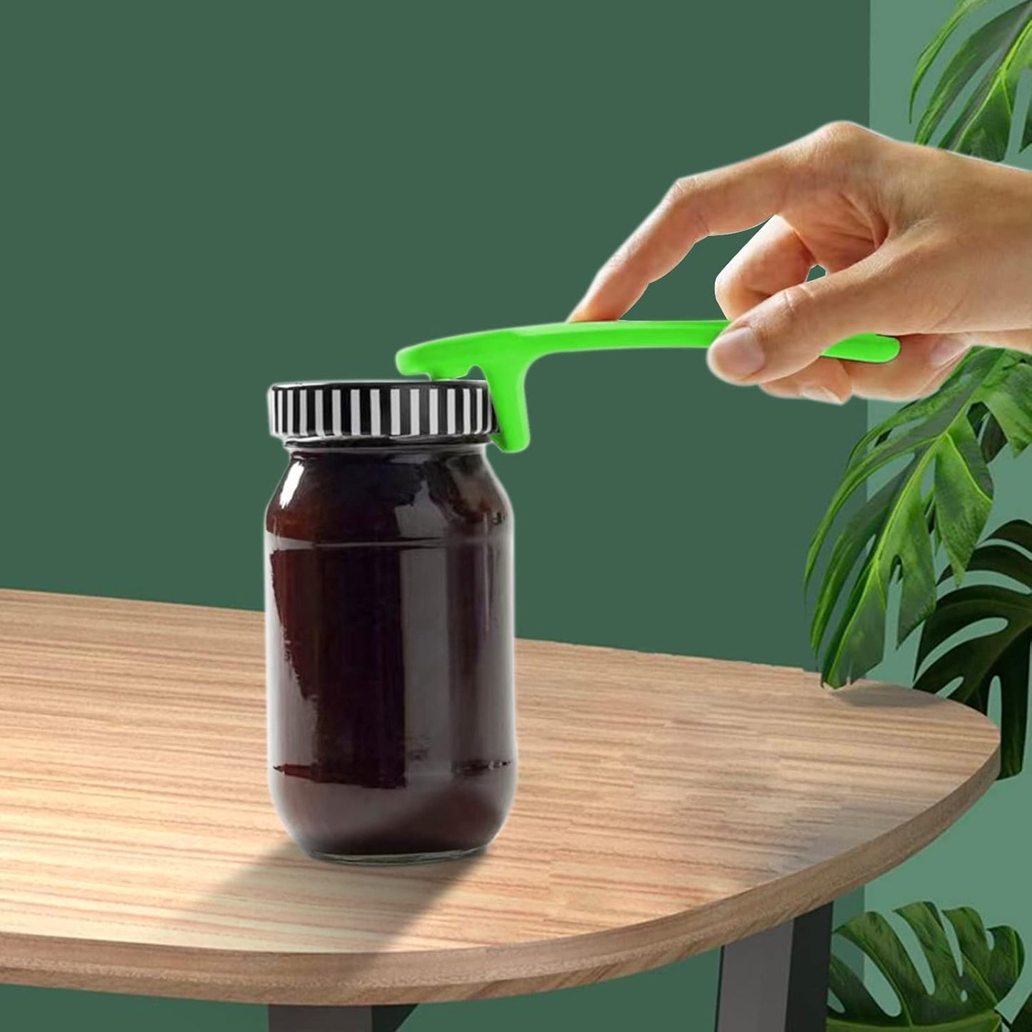 1 Pack Red Jar-key Jar Opener The Original Easy Use by Anyone (Transparent)