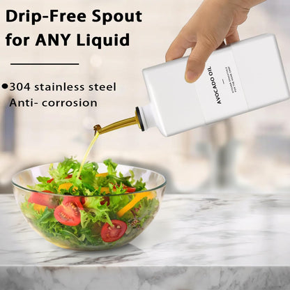 Olive Oil Dispenser Bottle for Kitchen 16.9oz, UV-Blocking Oil and Vinegar Dispenser Set, Soy Sauce Dispenser, Space Saving Design for Countertop (Green, 2pcs)