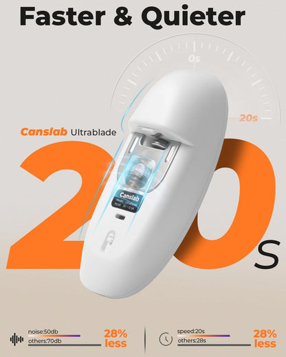 Canslab Ultrablde (Basic Version）_Rechargeable Electric Can Openers for Kitchen for Seniors with Arthritis- USB Battery Can Opener for Any Size Can - Smooth Edge, Handsfree, Wall Mountable Opener