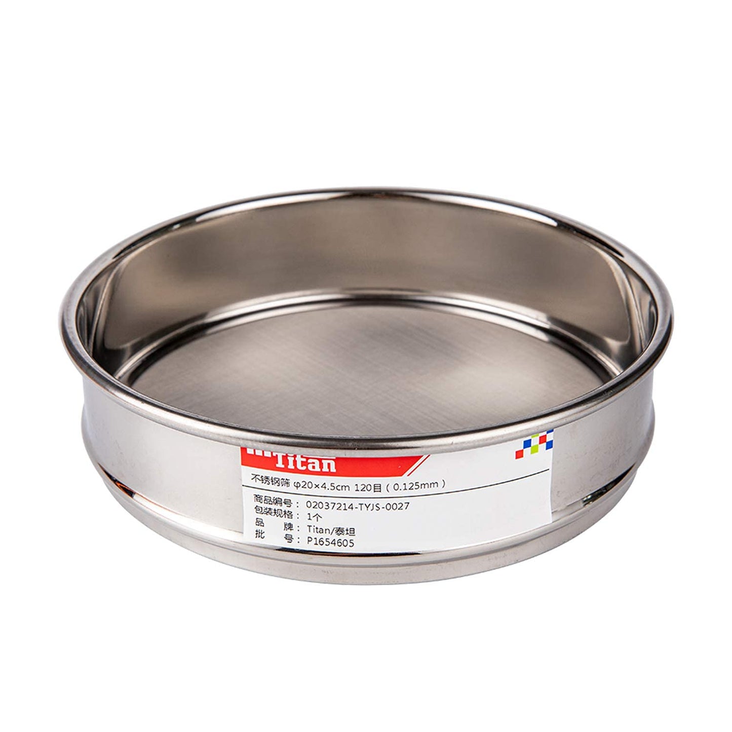 φ20×4.5cm 40 Mesh 304 Stainless Lab Sieves Economy Test Sieve 304 Stainless Steel Wire Cloth（0.45mm） - Colors A