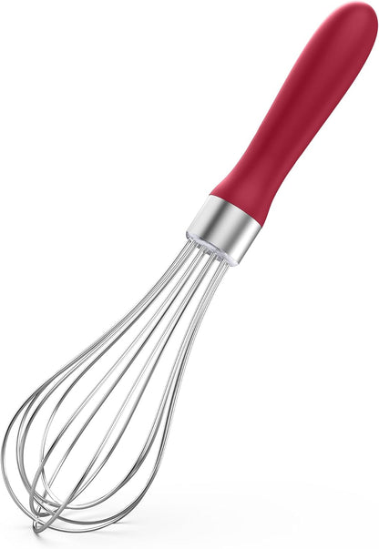 U-Taste 7" Mini Whisk for Cooking: 18/8 Stainless Steel Small Metal Kitchen Wisk, Tiny Hand Mixing Tool for Coffee, Egg, Sauce, 6-Wires Compact Head for Baking, Beating in Bowl, Mug, Jar (Set of 2)