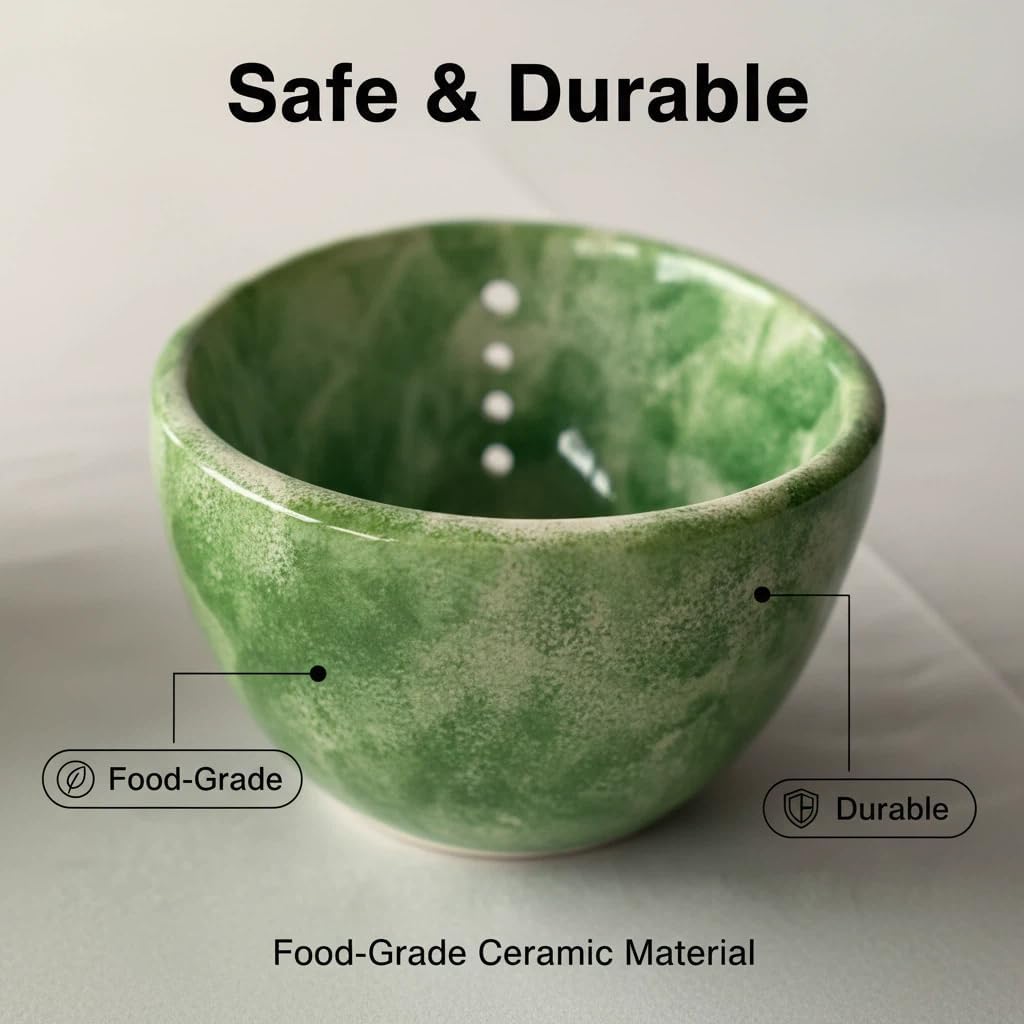 Herb Stripper Bowl, Herb Stripping Bowl with Multiple Hole Sizes to Separate Leaves from Stems (Blue)