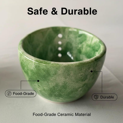 Herb Stripper Bowl, Herb Stripping Bowl with Multiple Hole Sizes to Separate Leaves from Stems (Blue)
