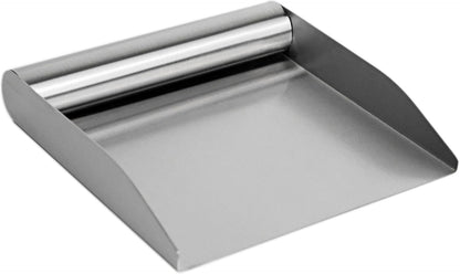 Fox Run Stainless Steel Kitchen Food Scoop, 6" Food and Bench Scraper With Handle