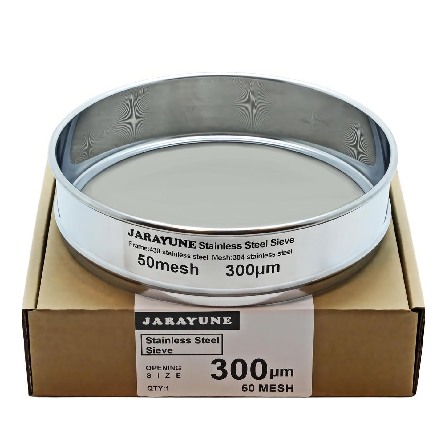 18 Mesh Stainless Steel Lab Sieve, Sturdy 8Inch(20.5cm) Sifter, Fine Mesh Sieve Strainer for Powder Pellet Flour Liquid Filtration-Lab Industrial DIY Household Use