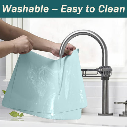 Extra Large Silicone Mat 36" x 24" Place Mats, Heat Resistant Mat for Kitchen Countertop Protector, Thick Placemats Washable Silicone Mats for Kitchen Counter Mat Dining Table Mat, Grey, Sapid